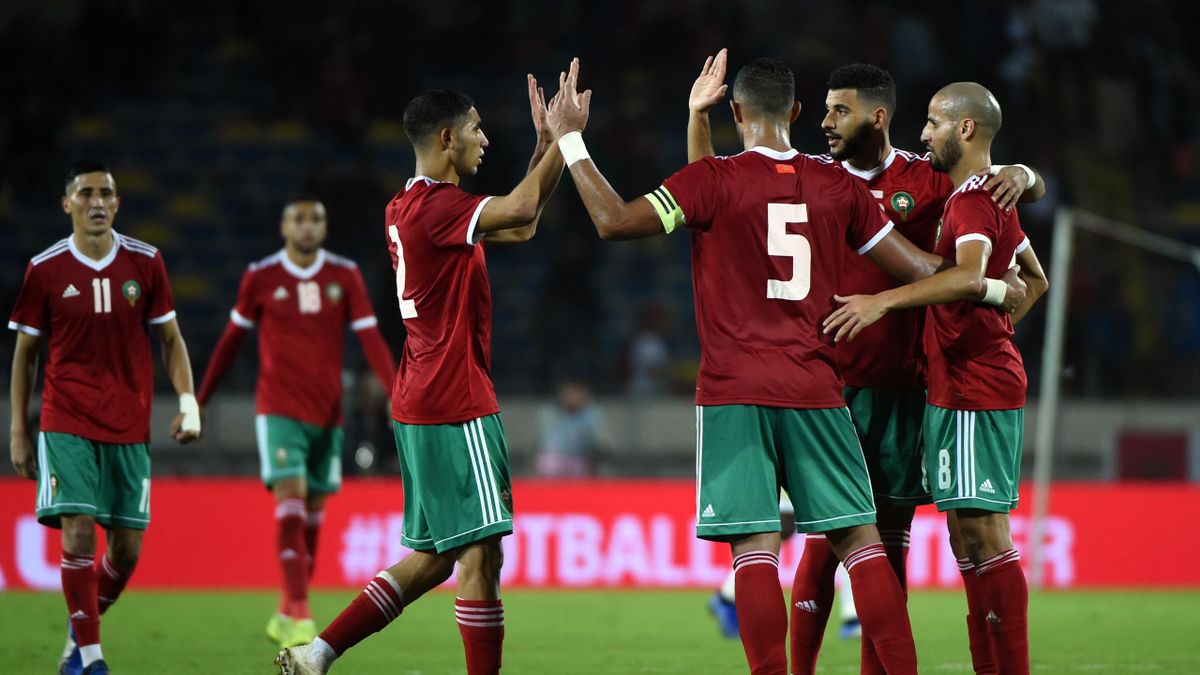 L'équipe du Maroc lors des qualifications de la CAN 2019