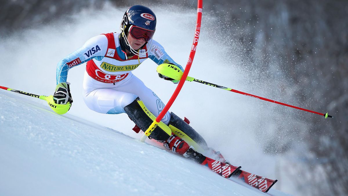 Mikaela Shiffrin lors du slalom d'Aspen