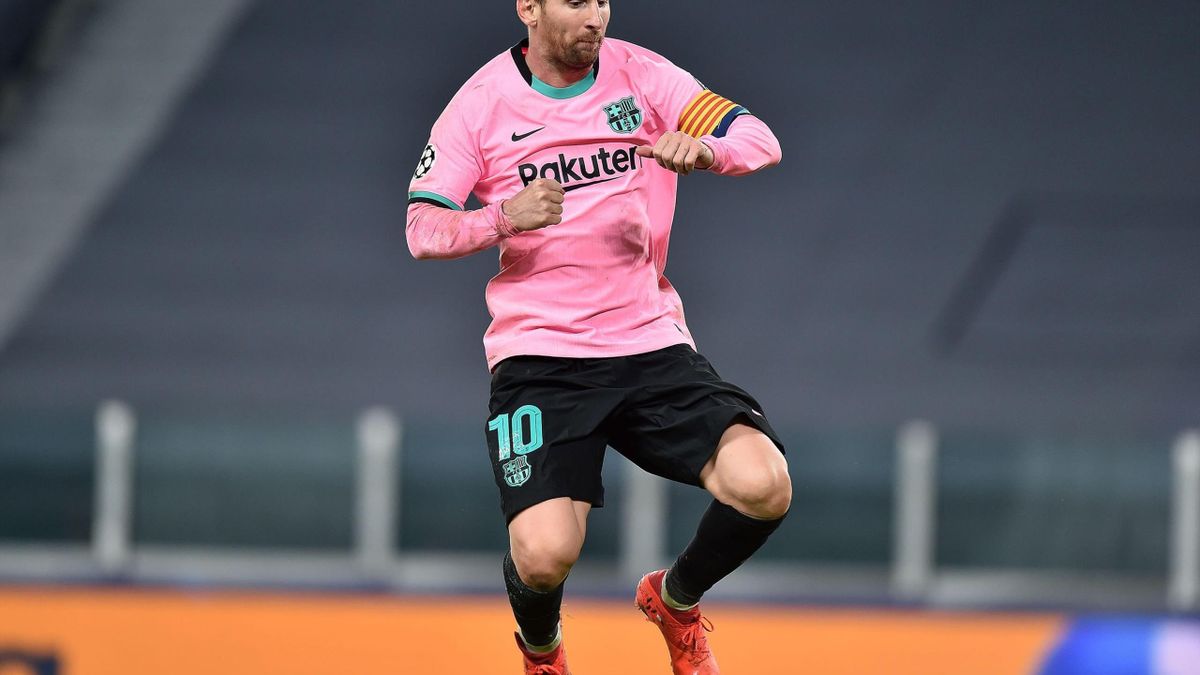 Leo Messi, celebrând golul marcat împotriva lui Juventus în Champions League