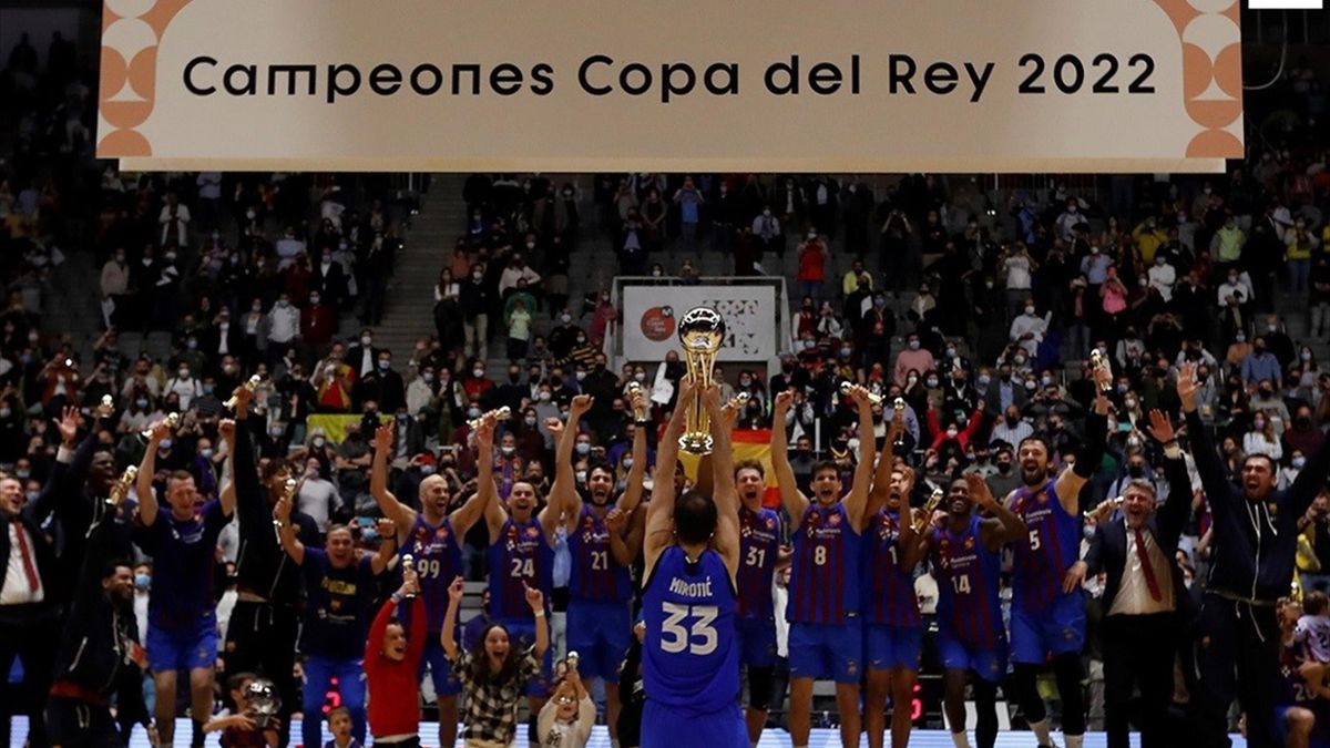 El Barça celebra la Copa del Rey de baloncesto