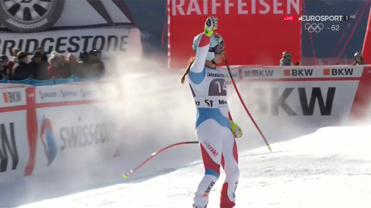 Jasmine Flury wins, Lindsey Vonn injured and Lara Gut crashes at St Moritz 