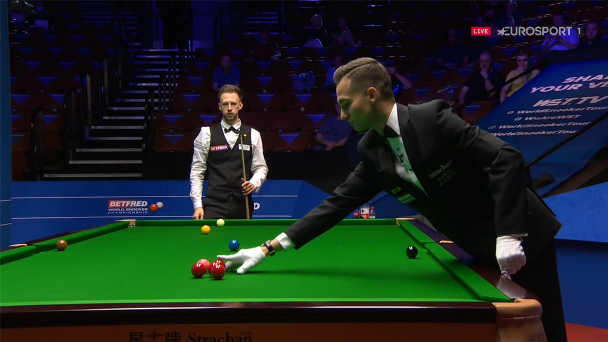World Snooker Championship Judd Trump hits 100th century of season in Crucible win against Tom Ford