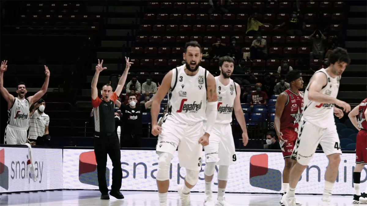 Basket, Serie A: la Virtus Bologna sente aria di Scudetto: vittoria 76-58  in gara-3 e 3-0 sull'Olimpia Milano - Eurosport