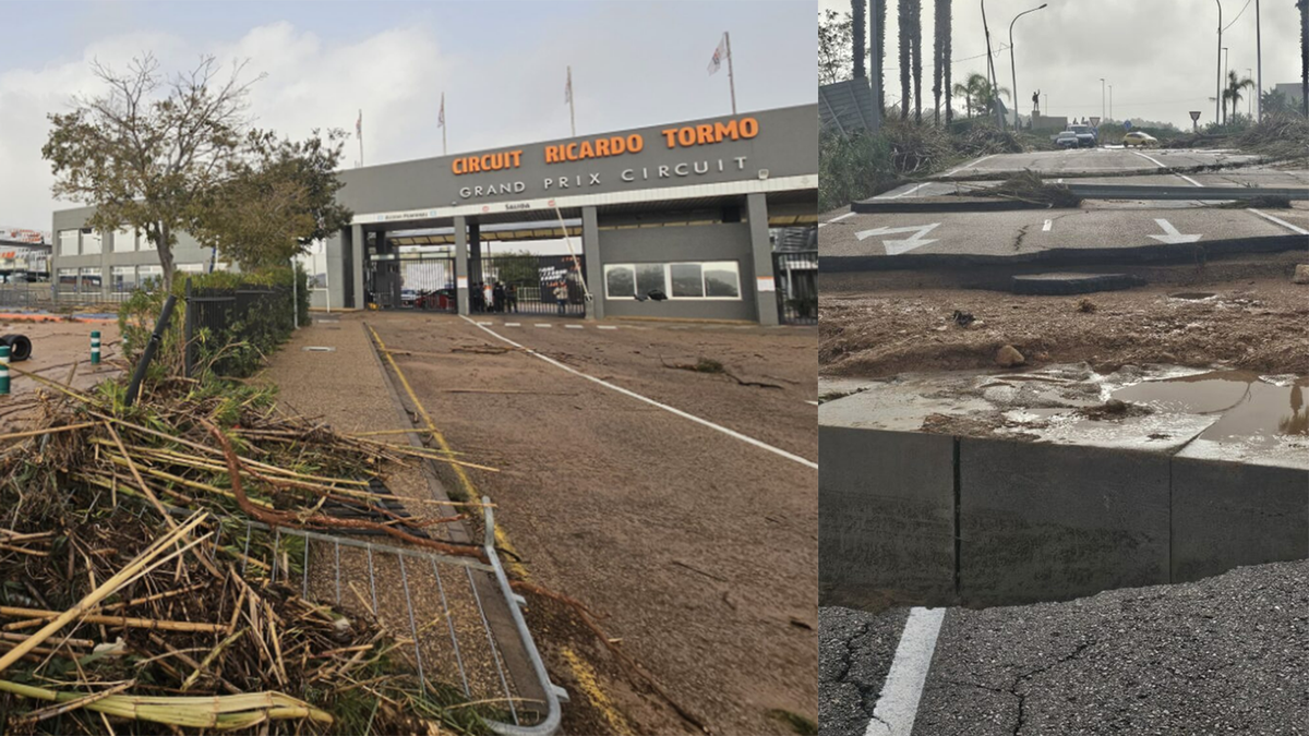 Alluvione a Valencia, anche il Circuito Ricardo Tormo colpito: danni alle  strade intorno alla pista. Il GP è a rischio - Eurosport