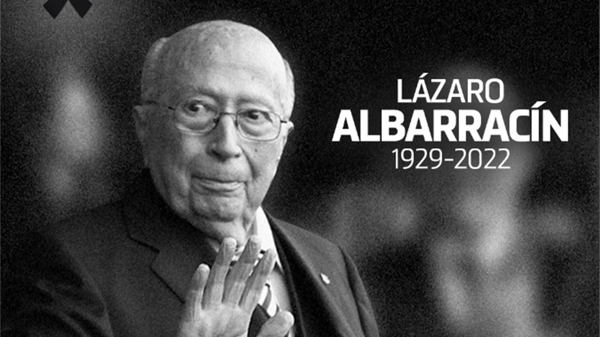 Lázaro Albarracín, vicepresidente y emblemática figura del Atlético de Madrid, ha fallecido a los 93 años (Foto: Twitter @Atleti)