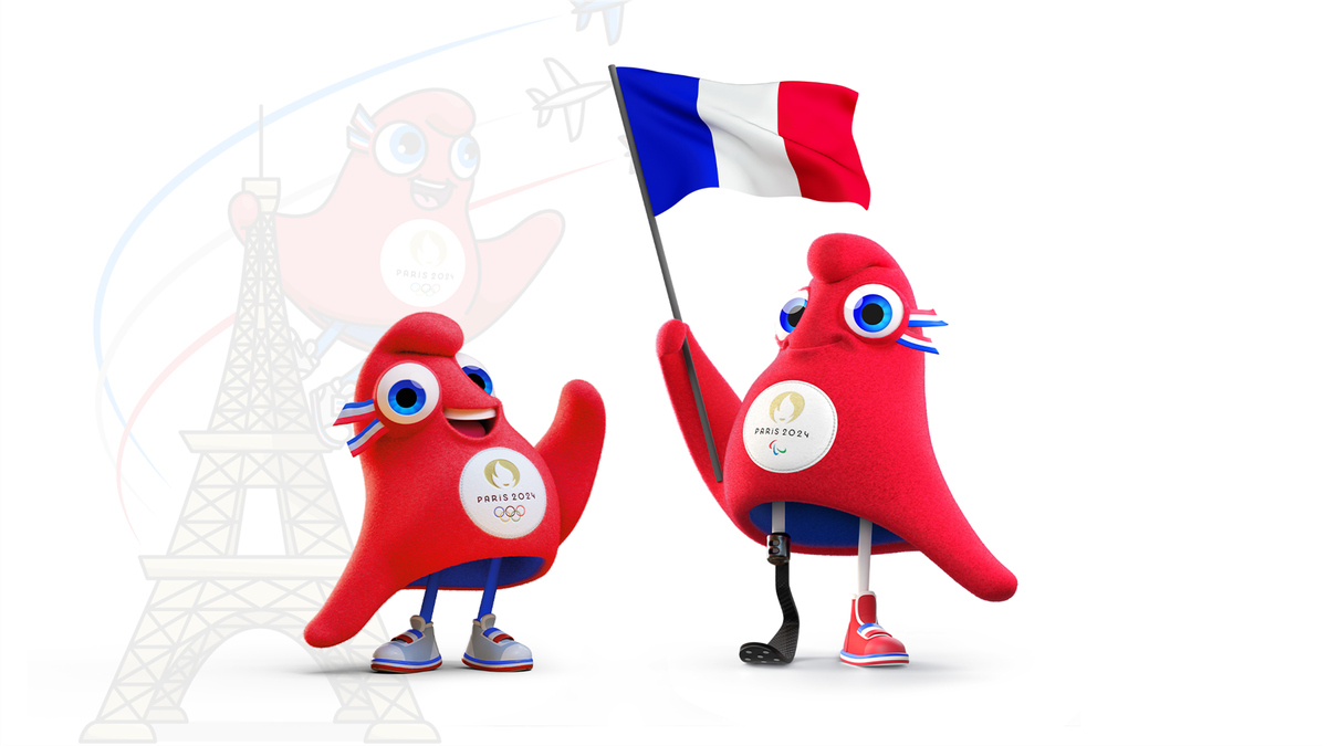 Deze twee Frygische mutsen, waarvan eentje gehandicapt is, zijn de mascottes van Paris 2024