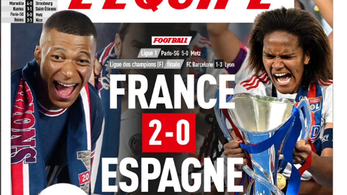 Portada de L'Équipe con la renovación de Mbappé