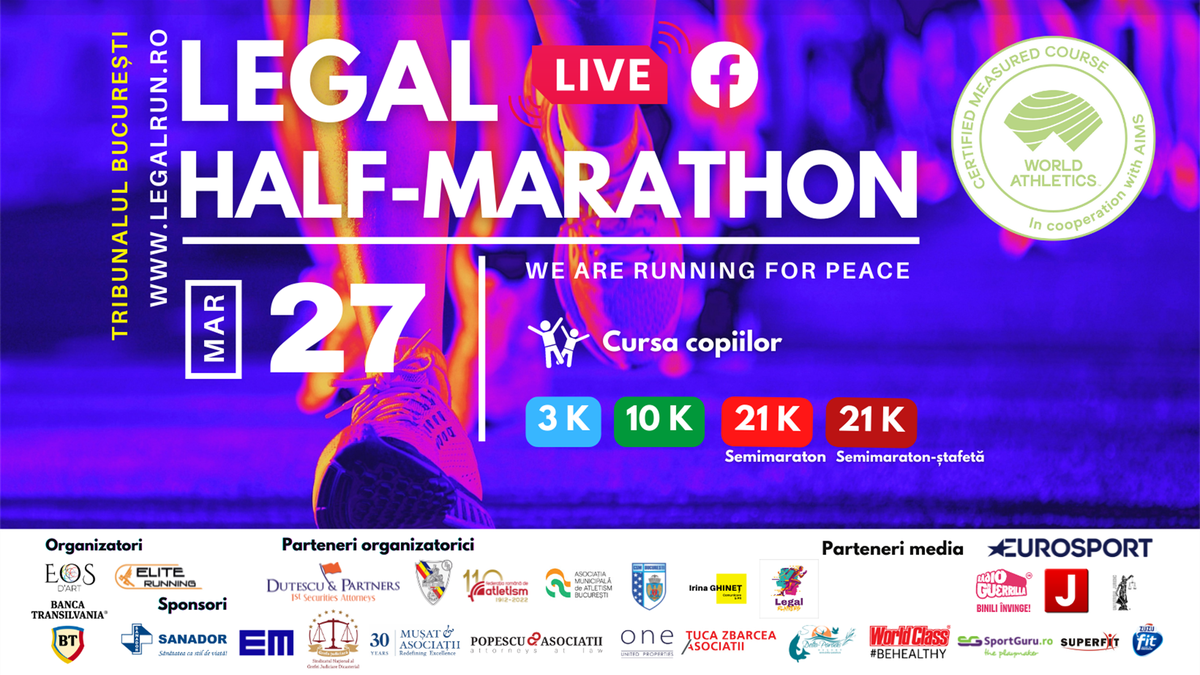 Legal Half-Marathon va fi transmis în direct la Europort duminică de la ora 9