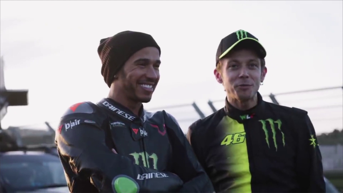 New on-board footage from Lewis Hamilton-Valentino Rossi ride swap in Valencia (sntv)