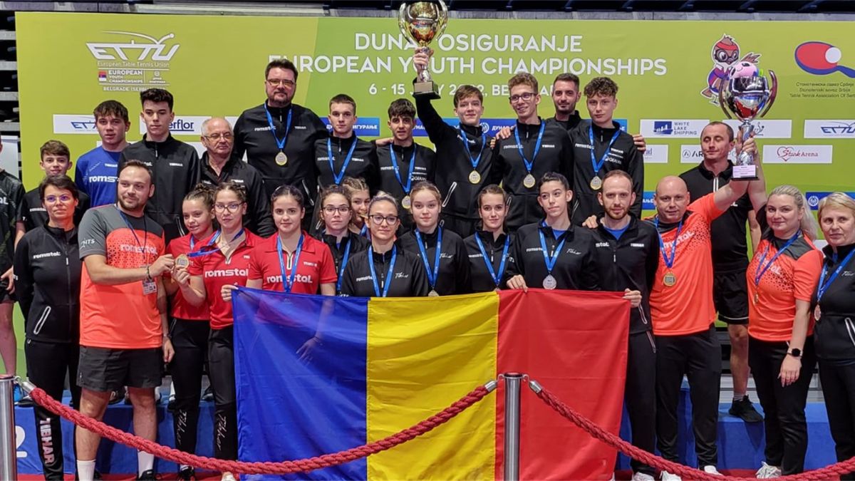 Echipa de tenis de masă a României a dat lovitura la Campionatul European pentru juniori și cadeți