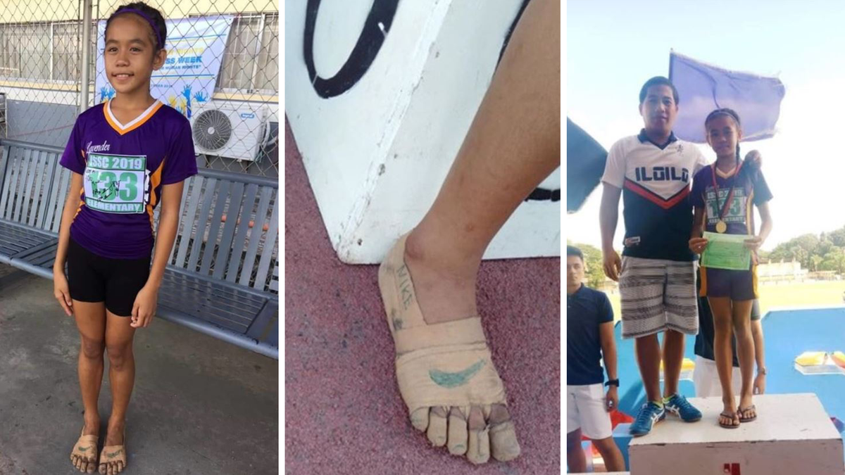 Ganó descalza y con marca de Nike pintada: las 'zapatillas' virales de la niña filipina Rhea - Eurosport