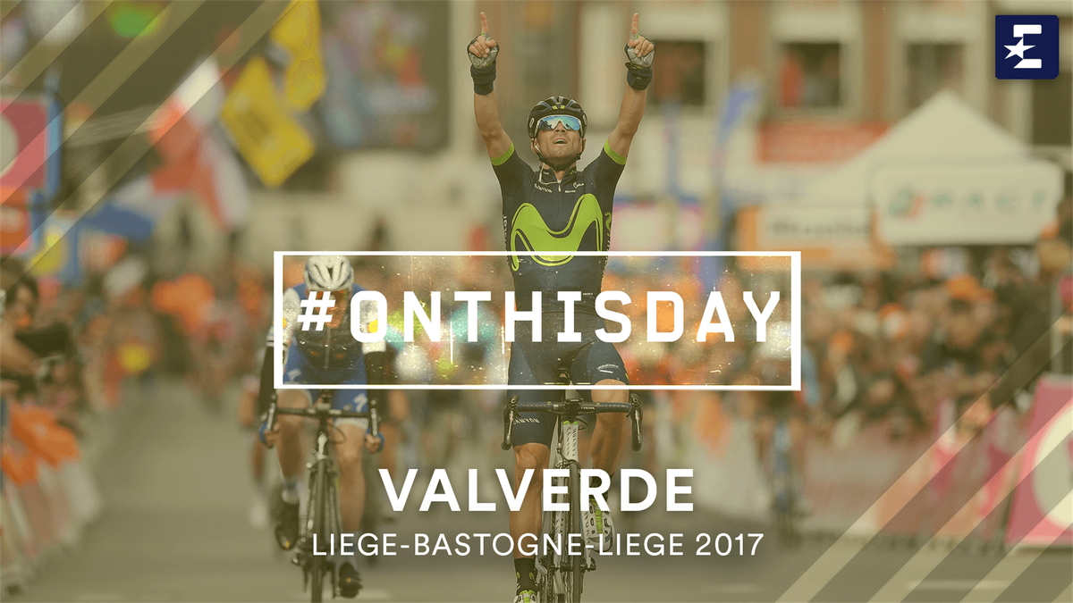 #OnThisDay: Valverde winning Liege-Bastogne-Liege 2017 (with voice-over)