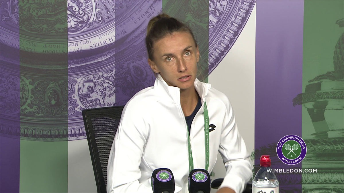 Wimbledon: Day 1 - Lesia Tsurenko post-match press conference in english (right holders only)
