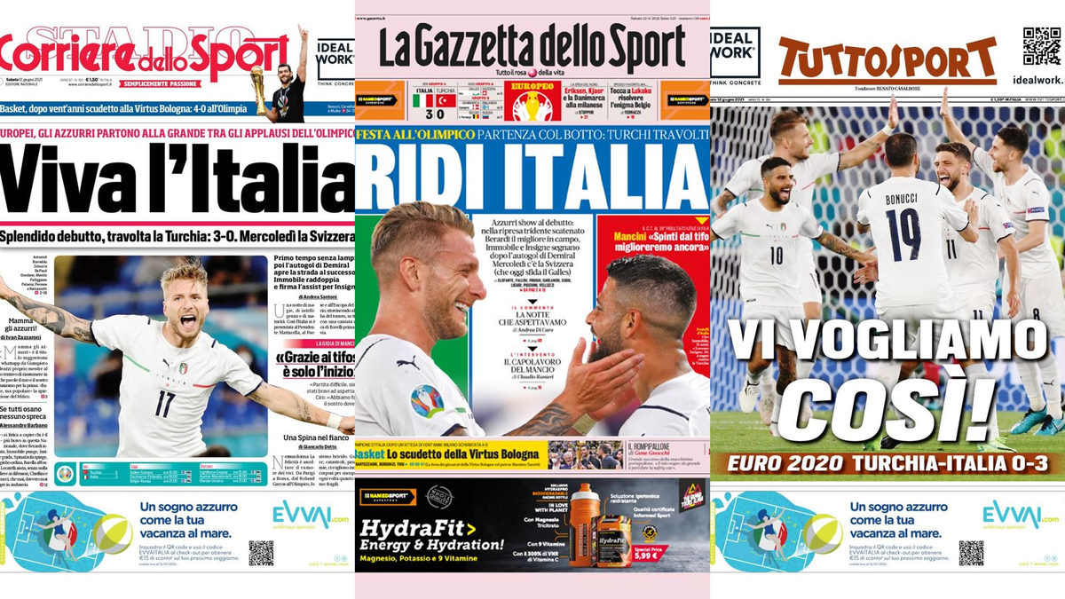 La stampa esalta l'Italia