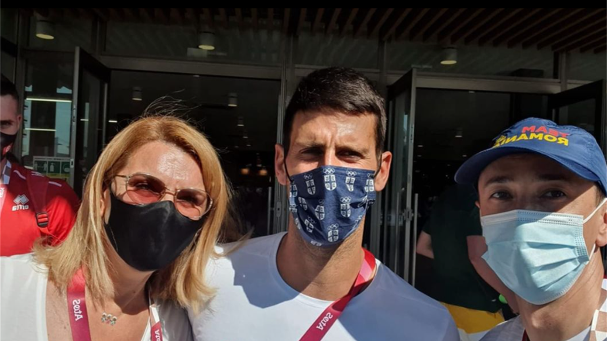 Elisabeta Lipă și Mihai Covaliu, alături de Novak Djokovic la Tokyo