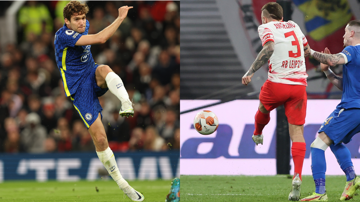 Marcos Alonso (Chelsea) y Angeliño Tasende (Leipzig)