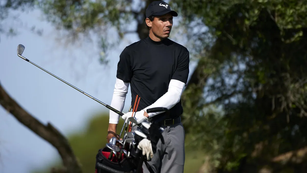Photos Rafael Nadal Finishes Golf Tournament Balearic Golf Championships Joint Sixth Eurosport