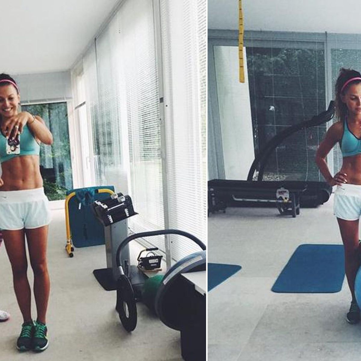 Fc Bayern Robert Lewandowskis Frau Anna Hat Ein Hammer Sixpack Eurosport