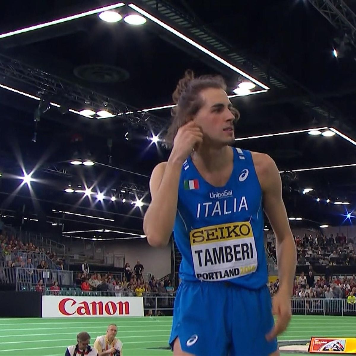 Half Beard Tamberi Takes Men S High Jump Gold Athletics Video Eurosport
