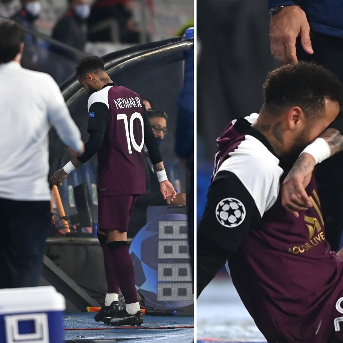 Neymar Injury Psg Forward Hobbles Off Before Half Time In Champions League Match In Istanbul Eurosport