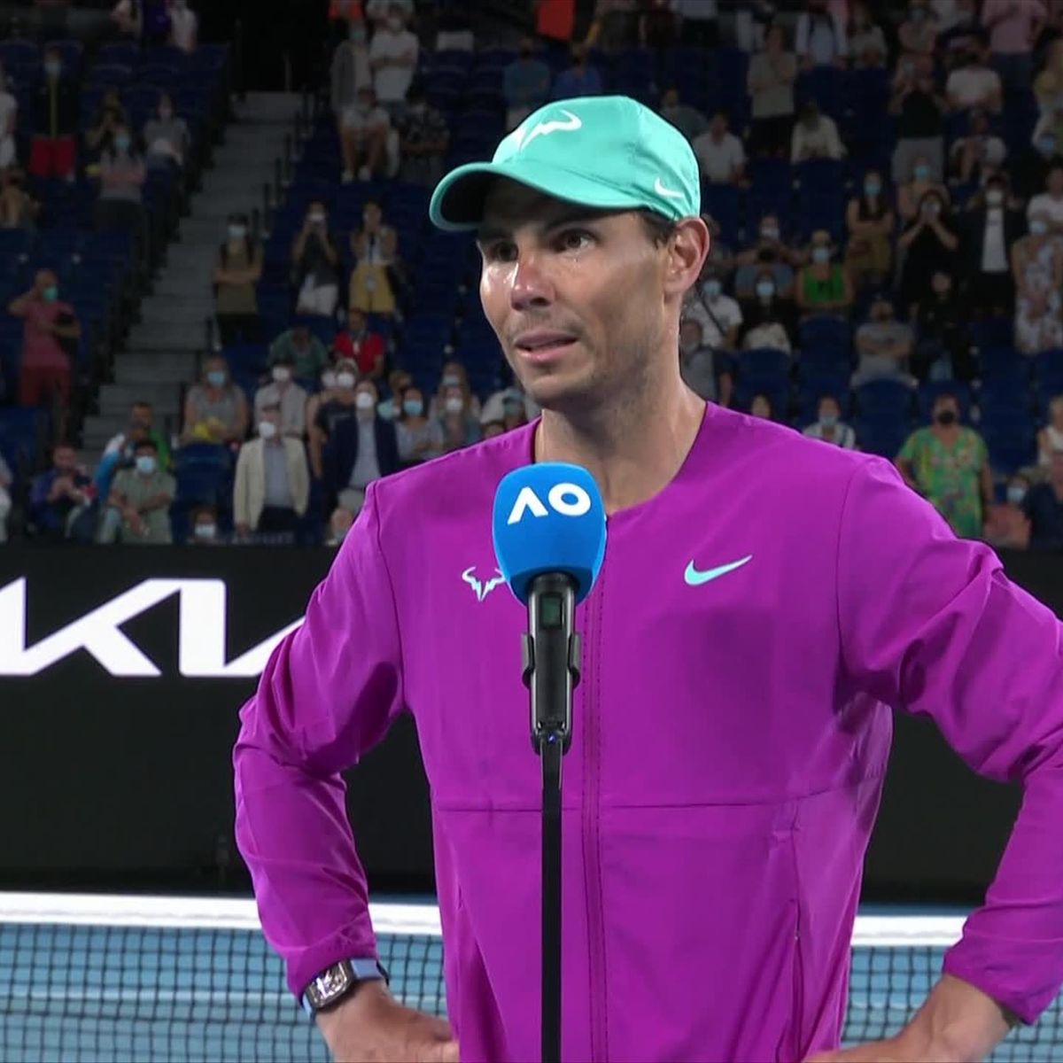 nadal purple hat