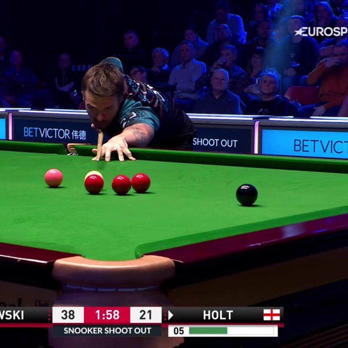 Shoot Out specialist Michael Holt stuns Jack Lisowski with stunning break - Snooker video