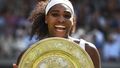 Serena Williams celebrates winning Wimbledon in 2015