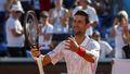 Novak Djokovic of Serbia celebrates after the match against Alexander Zverev of Germany at the Adria Tour charity exhibition tournament hosted by Novak Djokovic on June 14, 2020 in Belgrade
