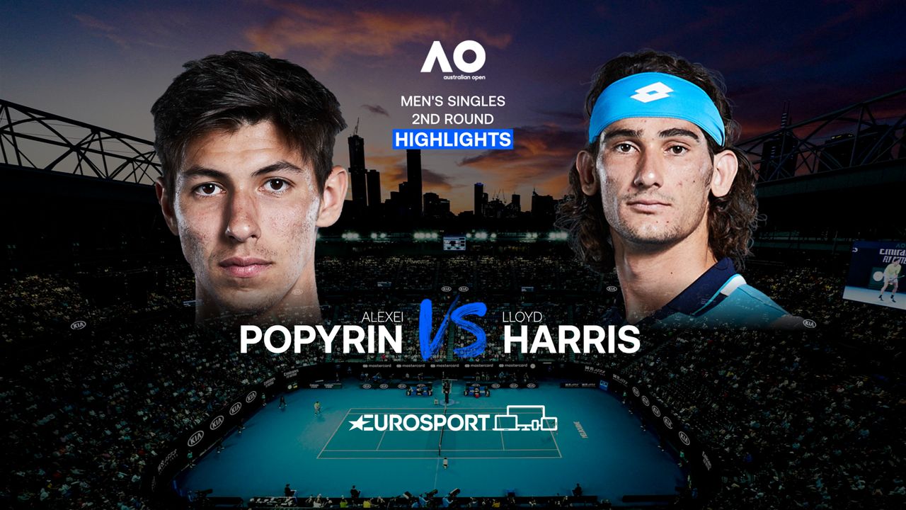 Australian Open 2021 Alexei Popyrin Lloyd Harris Einzel Manner 2 Runde Highlights Tennis Video Eurosport
