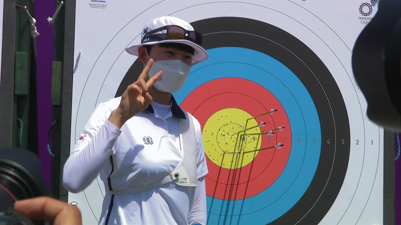Tokyo 2020 Tiro Con L Arco An San Fa 680 Punti E Rompe Un Record Di 25 Anni Tiro Con L Arco Video Eurosport