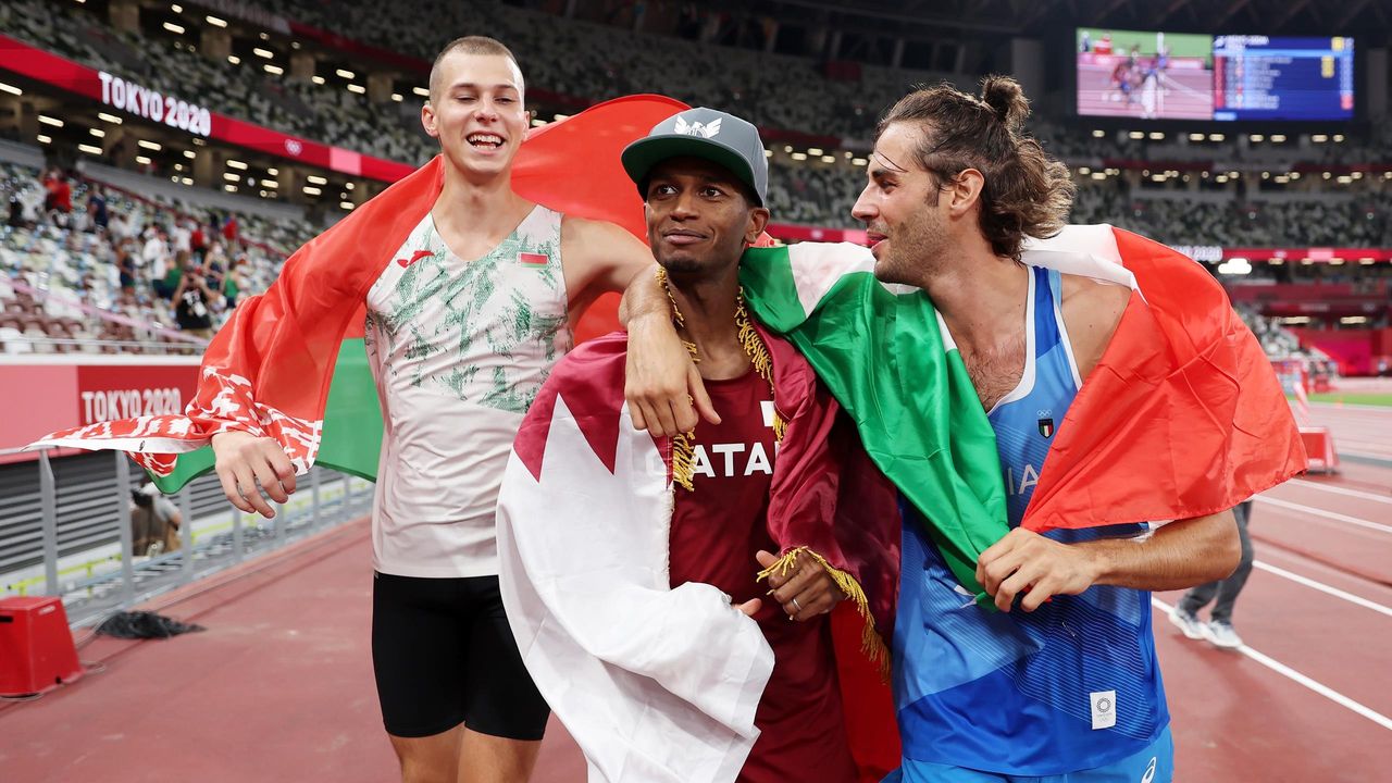 tokyo 2020 news mutaz barshim and gianmarco tamberi make shock decision to share high jump gold eurosport