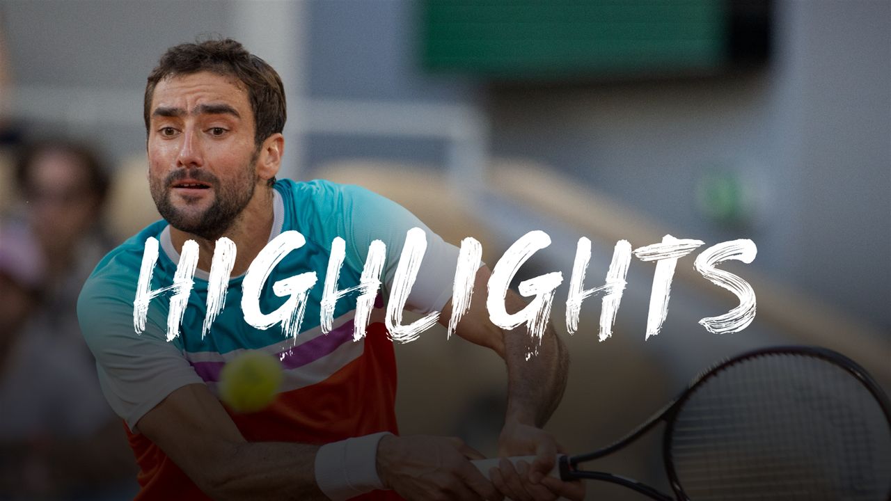 Highlights Marin Cilic battles past Andrey Rublev in five-set marathon clash at French Open - Tennis video