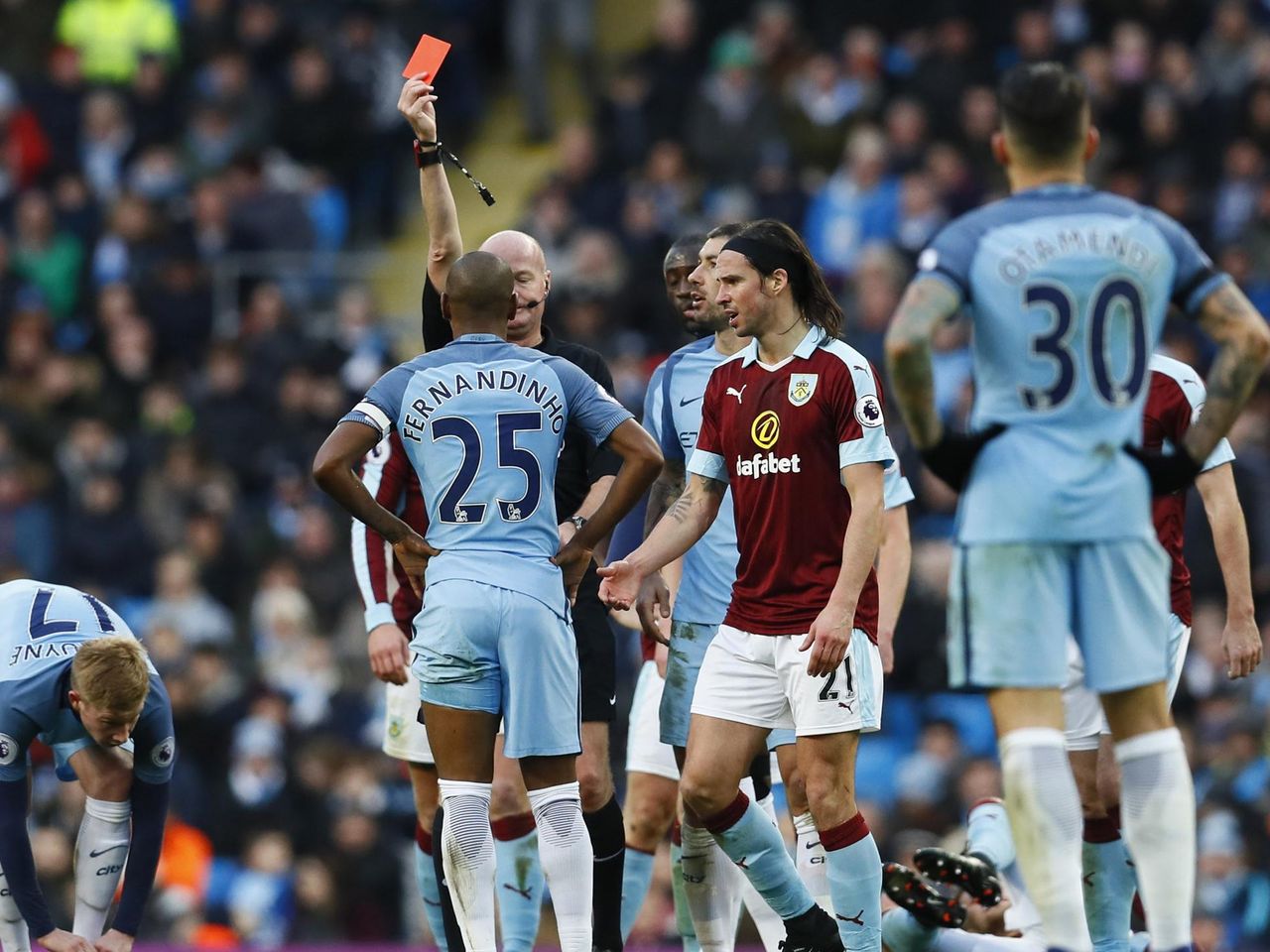 Fernandinho faces long ban after third red for Manchester City in six games Eurosport
