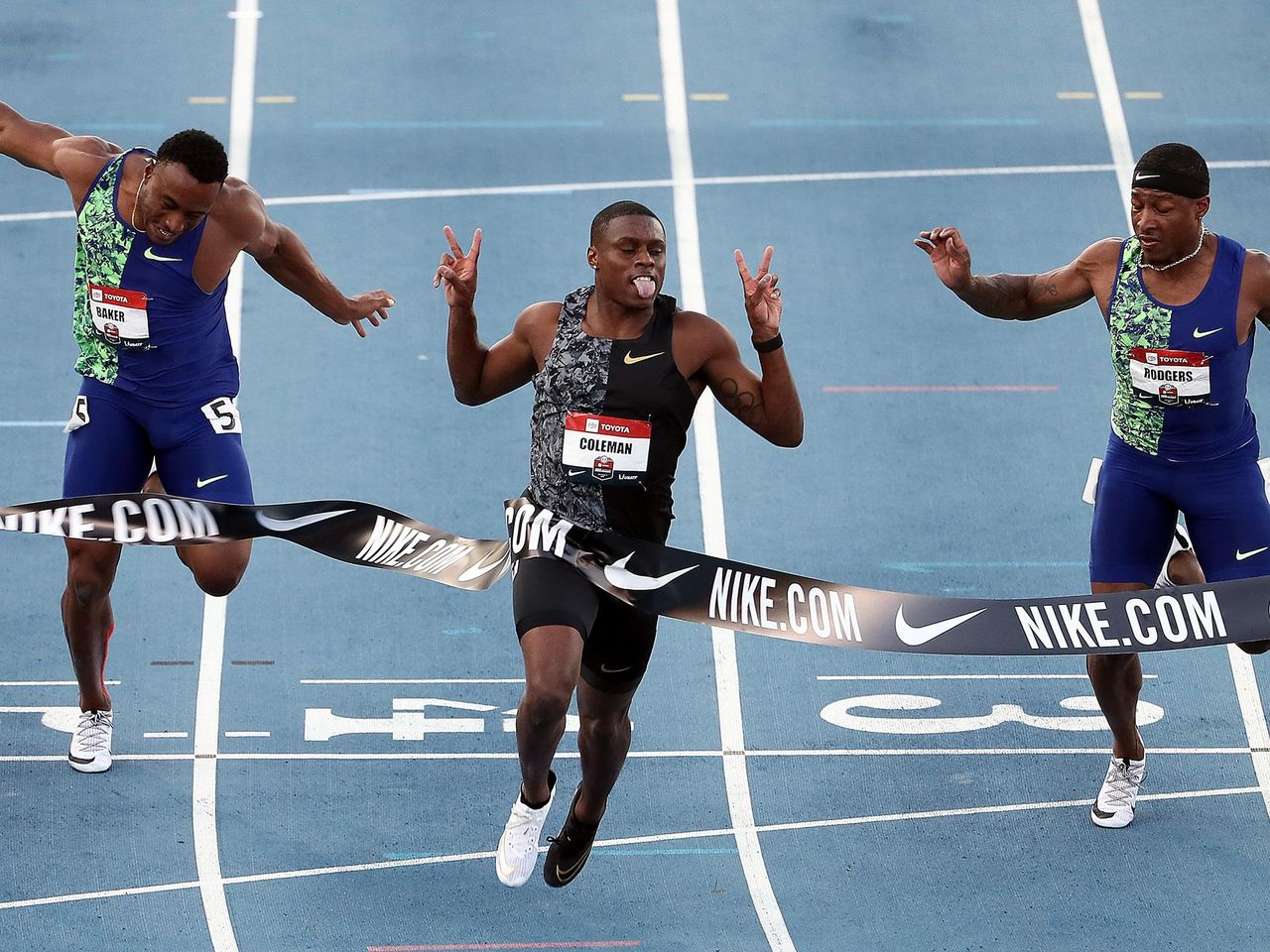 Athletics News Christian Coleman Dips Under 10 Seconds To Win 100m Semi Final Ahead Of Justin Gatl Eurosport