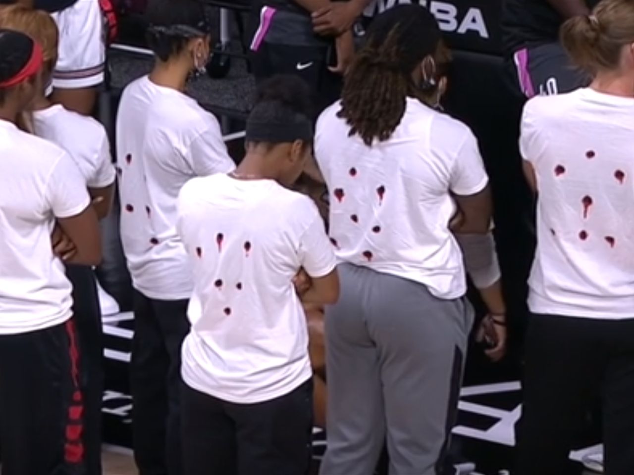 Wearing T Shirts With Bullet Holes Wnba Players Join Pro Sports Boycott In The Us Basketball Video Eurosport