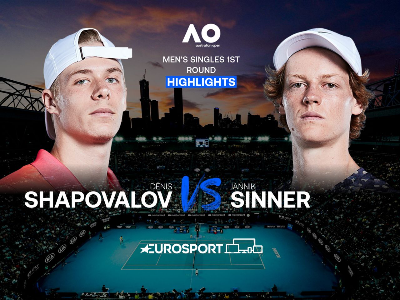 Australian Open 2021 Denis Shapovalov - Jannik Sinner Einzel Männer - 1