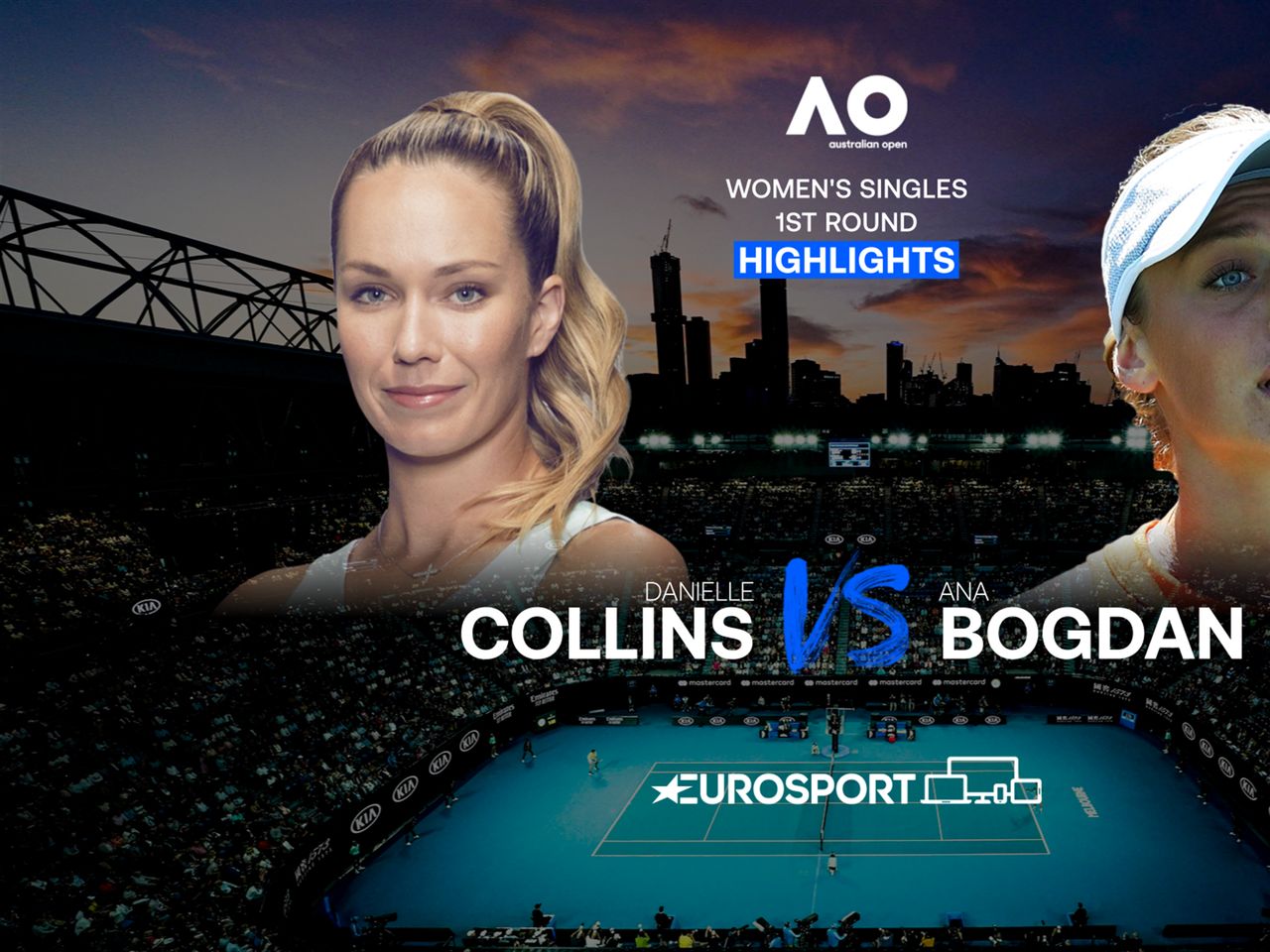 Australian Open 2021 Danielle Collins Ana Bogdan Einzel Frauen 1 Runde Highlights Tennis Video Eurosport
