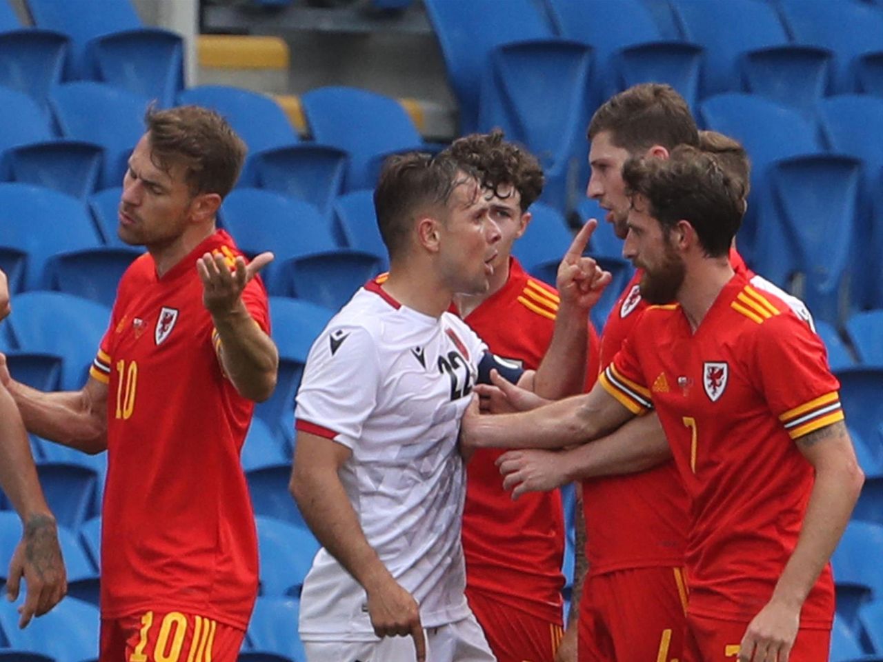 Euro 2020 Warm Up Friendlies Wales And Albania Play Out Competitive And Feisty Goalless Draw Eurosport