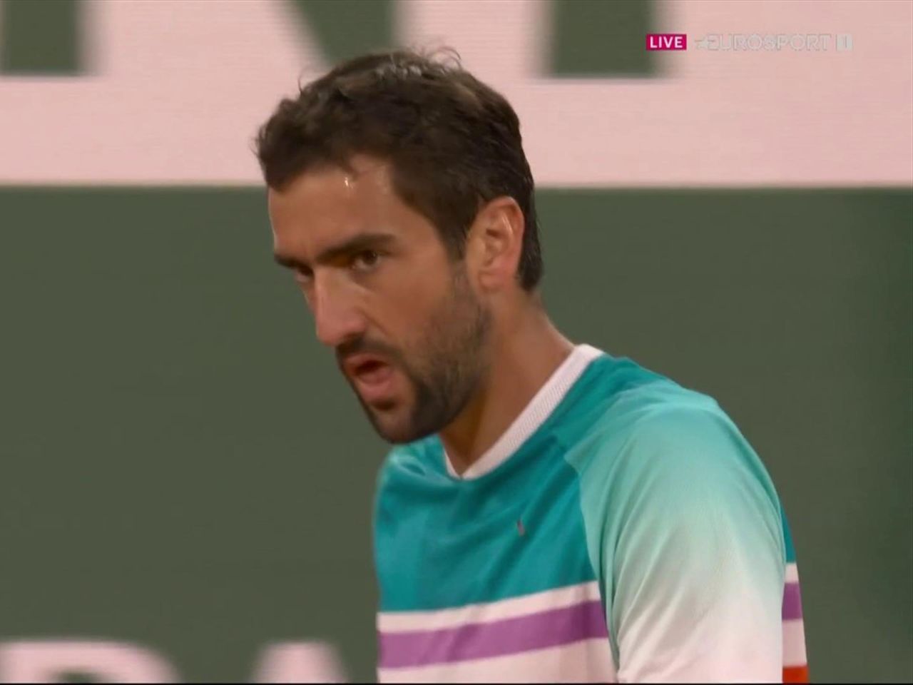 French Open 2022 - Wow! - Marin Cilic wins first set after Daniil Medvedev double faults - Tennis video