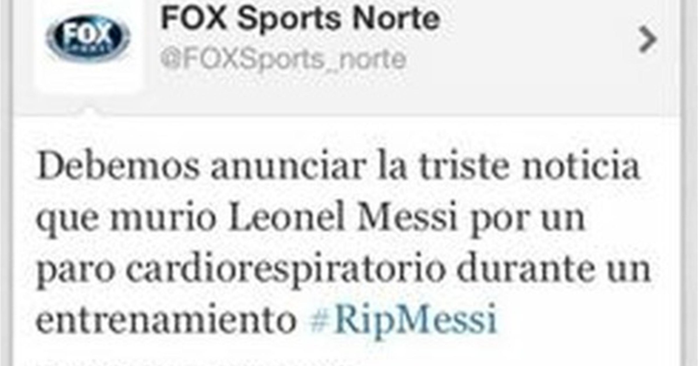 Messi a été annoncé mort - Eurosport