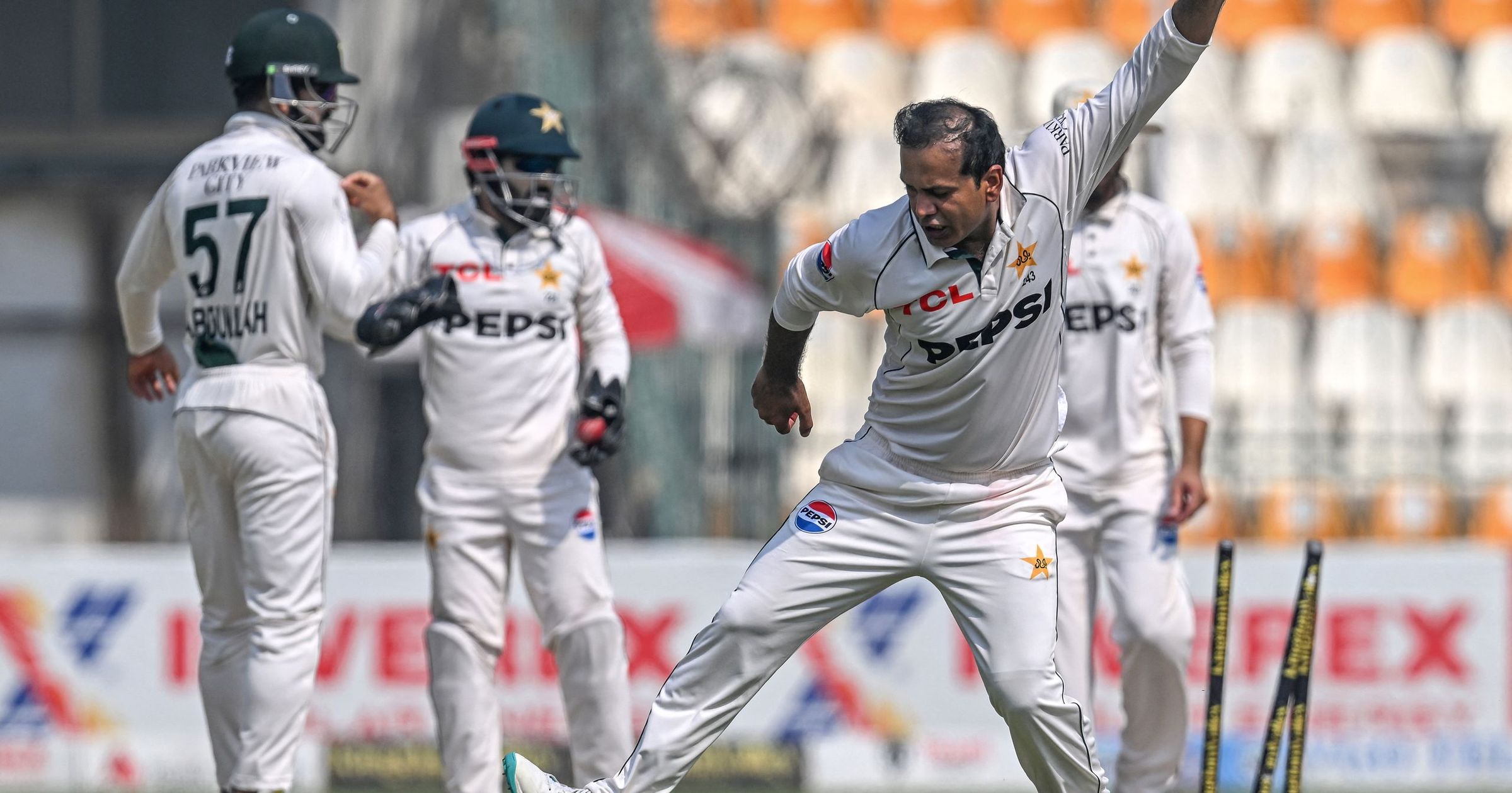 Spectacular Noman Puts Pakistan In Driver's Seat On 16-wicket Day Landscape for Desktop