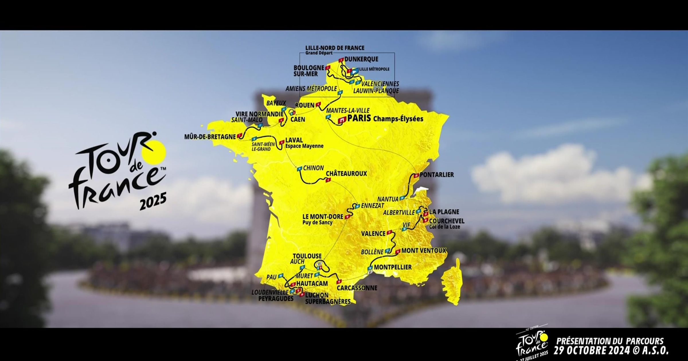 Da Lille a Parigi il profilo 3D del Tour de France 2025, tutte le 21