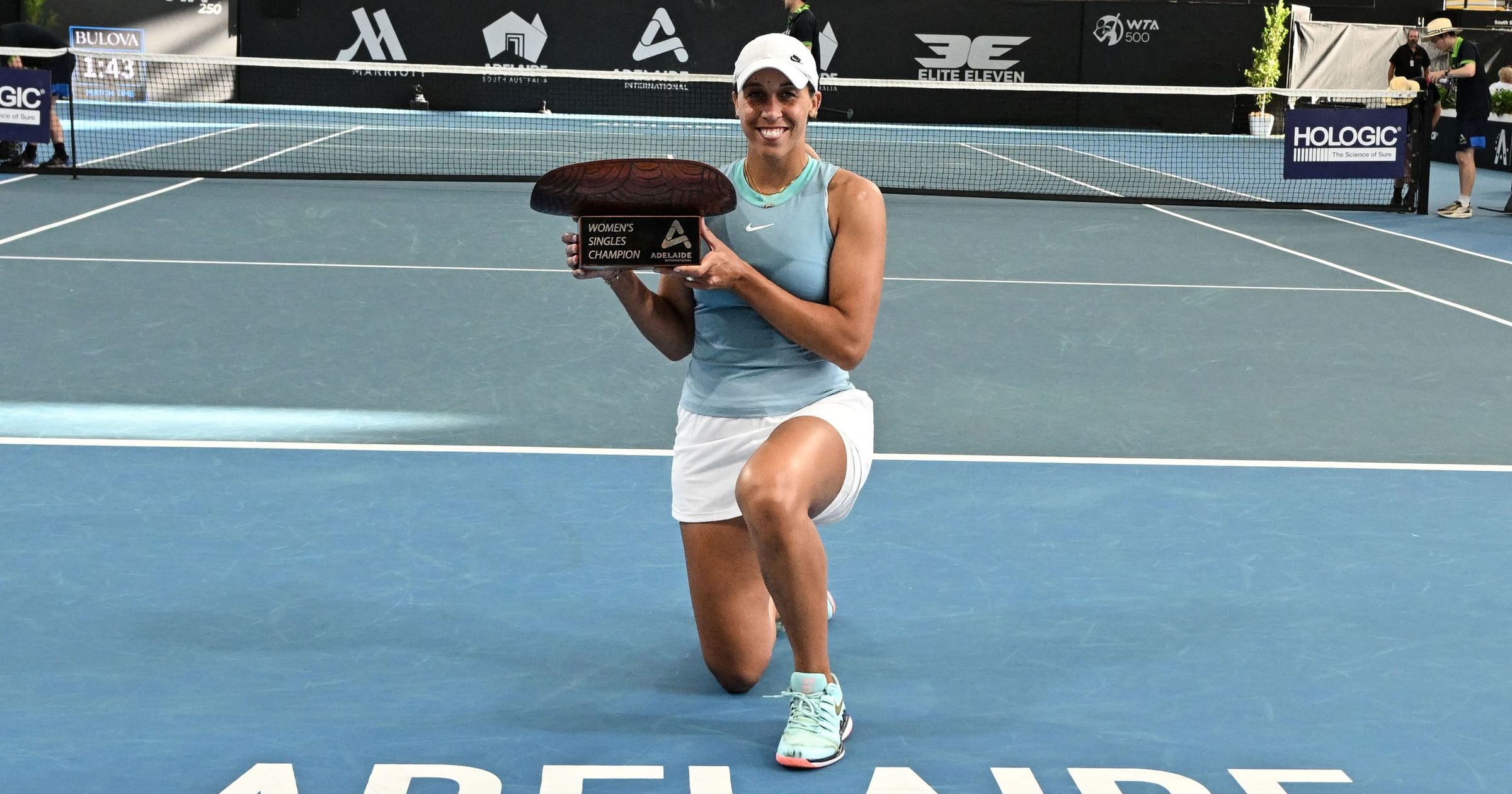 Keys overcomes injury to win Adelaide crown, Monfils breaks Federer record