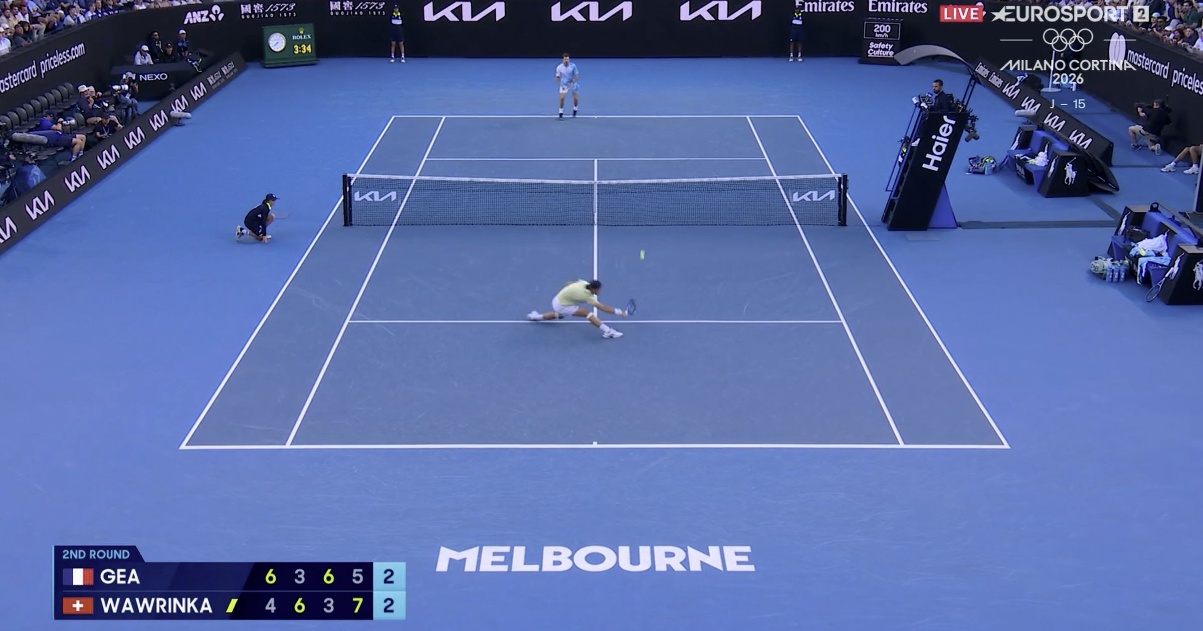 Quelle course de Gea ! La défense héroïque du Français face à Wawrinka