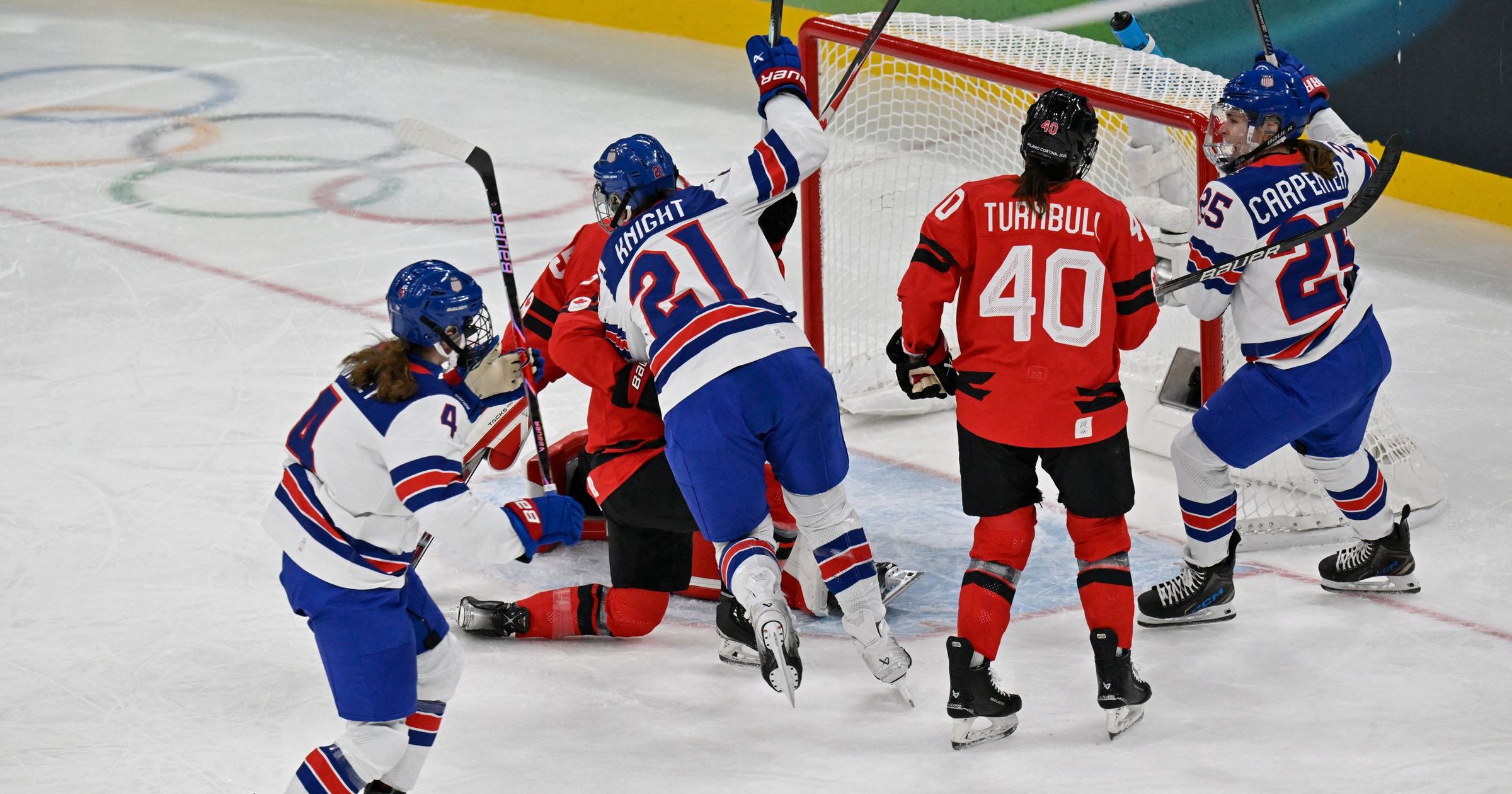 Kiütéssel nyerte az Egyesült Államok a Kanada elleni rangadót a női hokitornán Kép