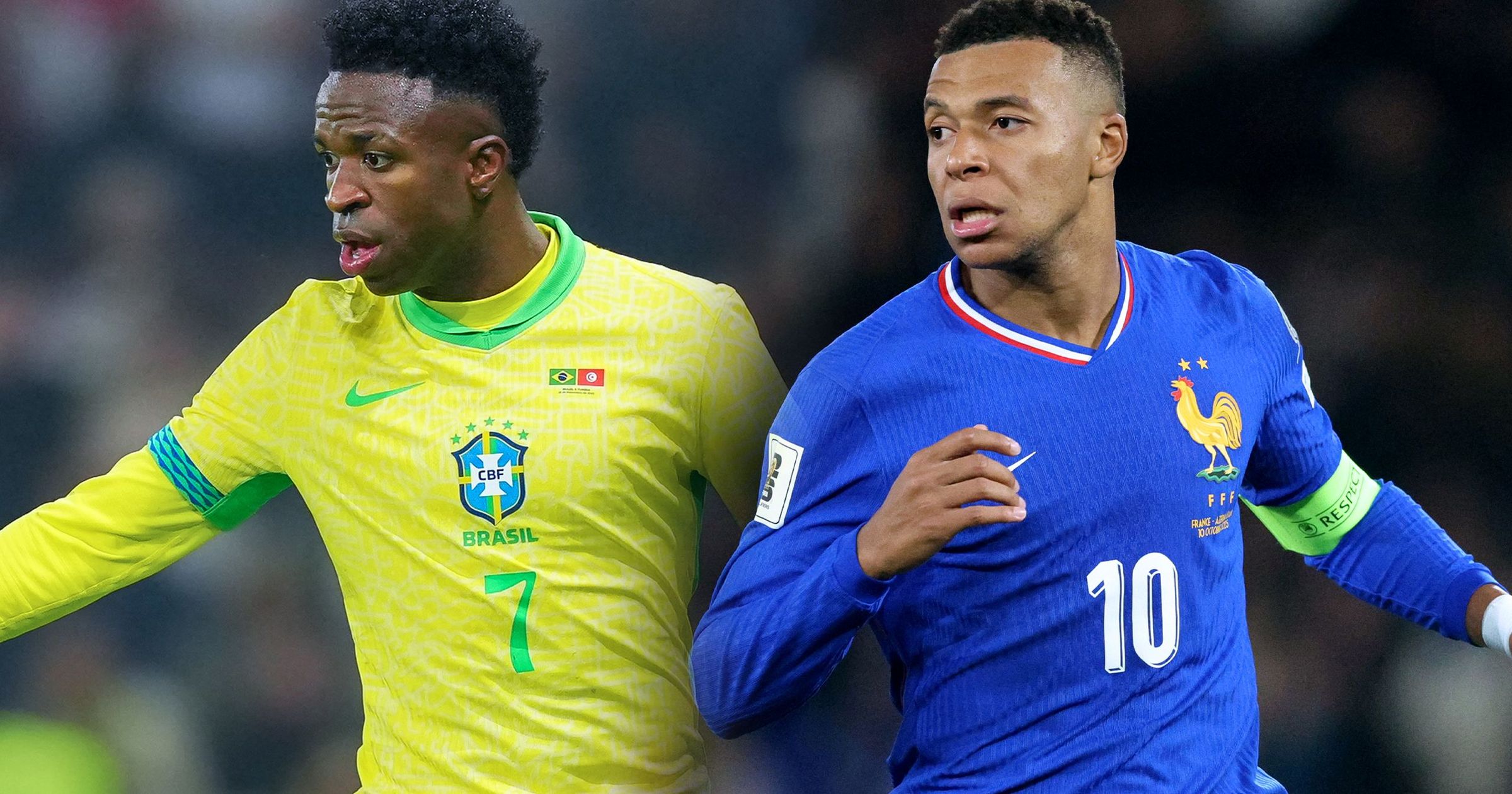 Jugadores de Brasil y Francia en entrenamiento