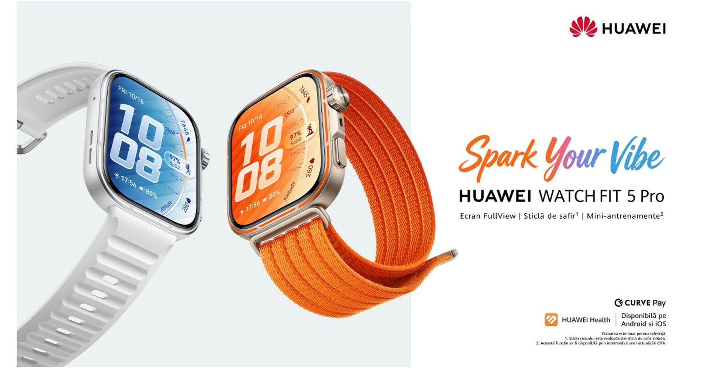 Seria HUAWEI WATCH FIT 5. Smartwatch-urile care aduc în mod inteligent mișcarea în viața ta
