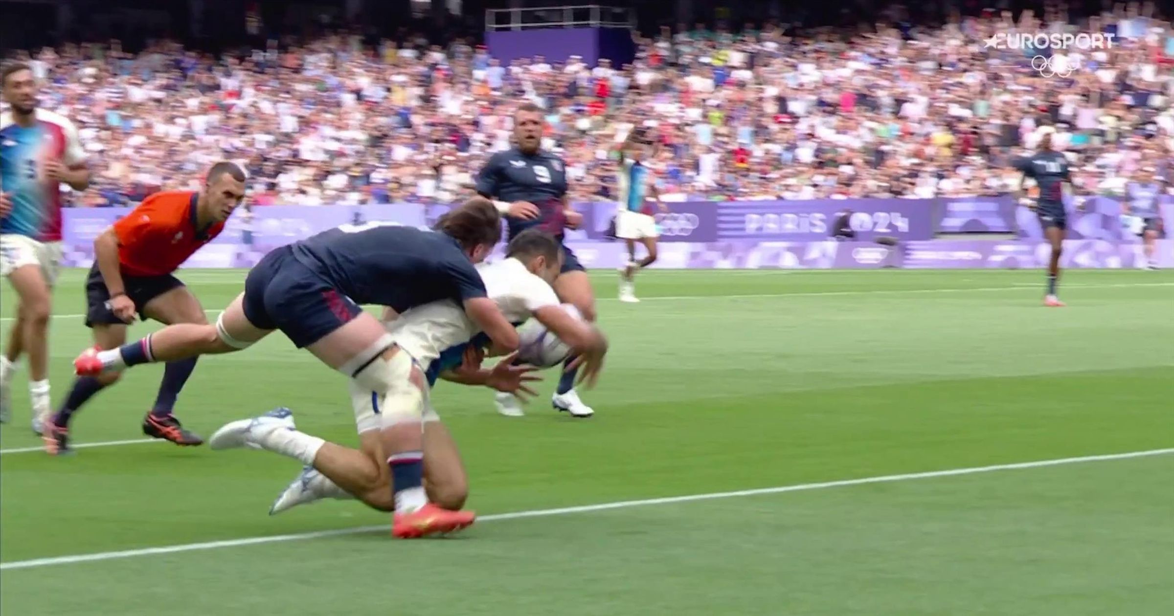 Jeux Olympiques 2024 France-USA | Paulin Riva manque la balle de la ...