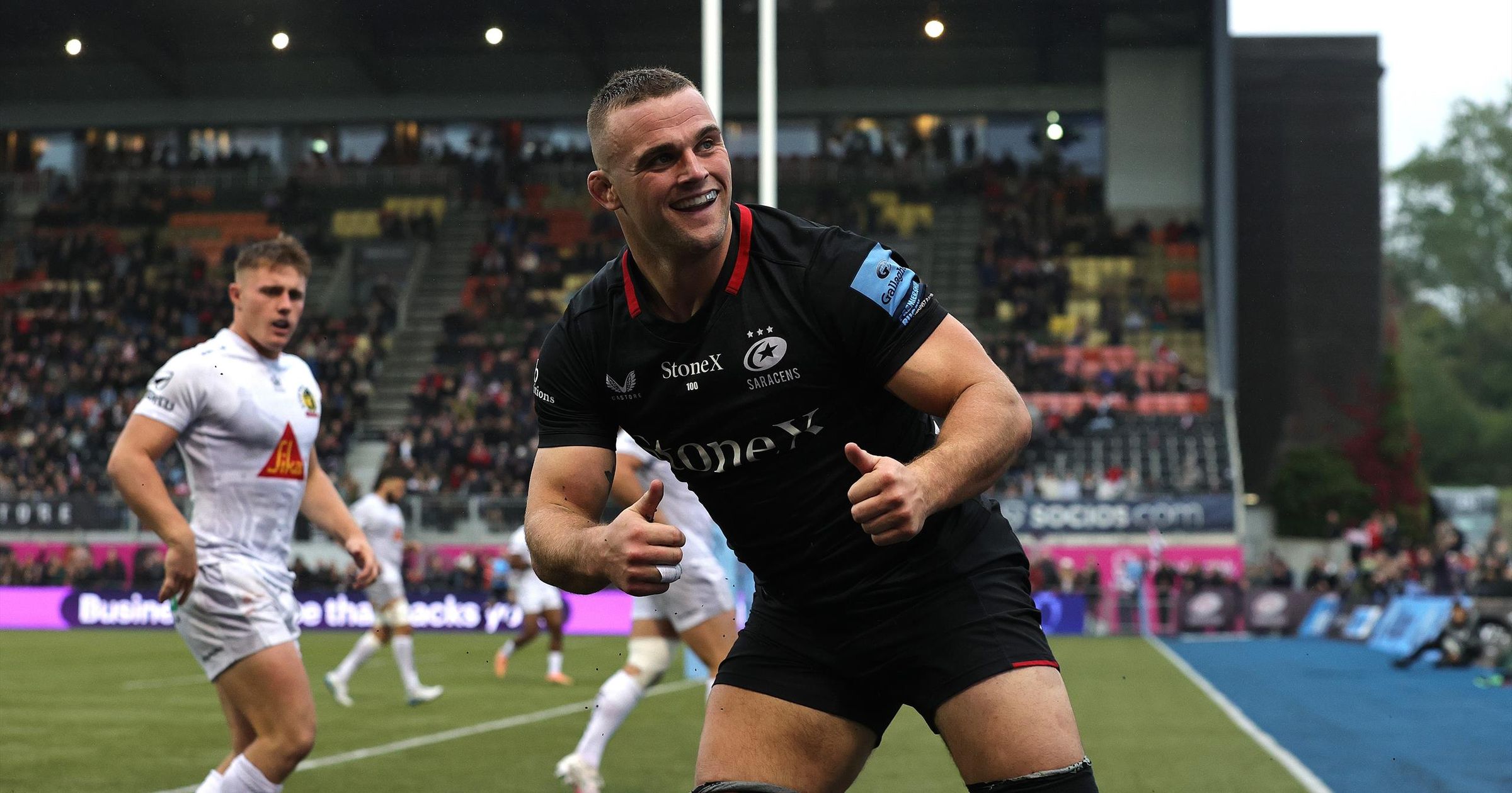 Saracens secure victory over Exeter with five tries as Earl stars