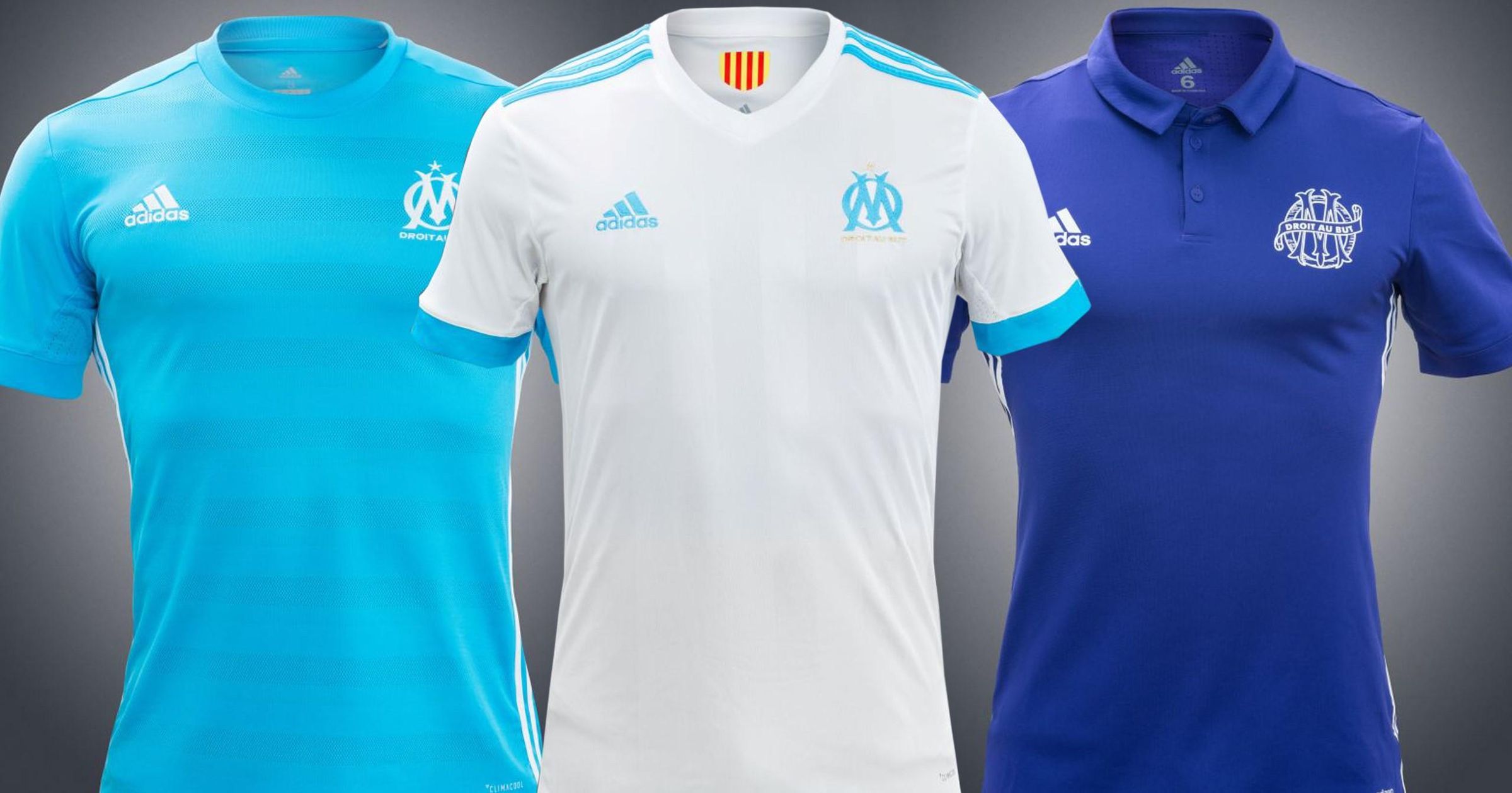 L OM devoile ses trois nouveaux maillots sans sponsor mais avec quelques surprises Eurosport